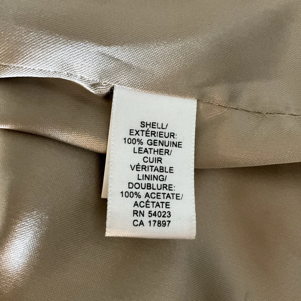 Banana Republic Men's Small Genuine Leather Suede Jacket Tan Beige Full Zip